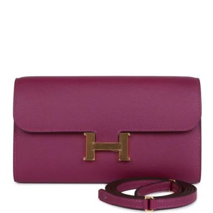 H Constance Wallet To Go Anemone Evercolor Gold Hardware
