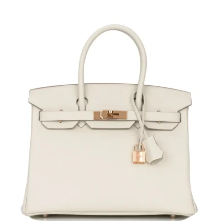 H Birkin 30 Craie Togo Rose Gold Hardware